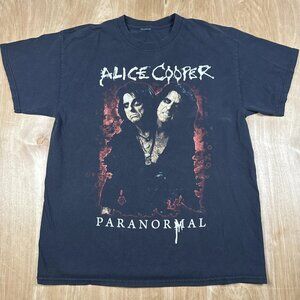 Alice Cooper Paranormal World Tour 2017-2018 Black Short Sleeve T-Shirt Size L
